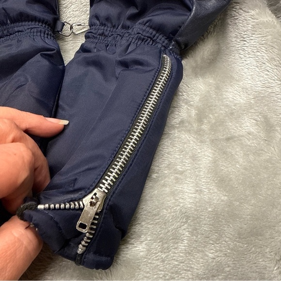 Vintage 1970s 1980s MONTGOMERY WARD Nylon Ski Snow Vest Mittens Glove Mens M - Picture 6 of 9